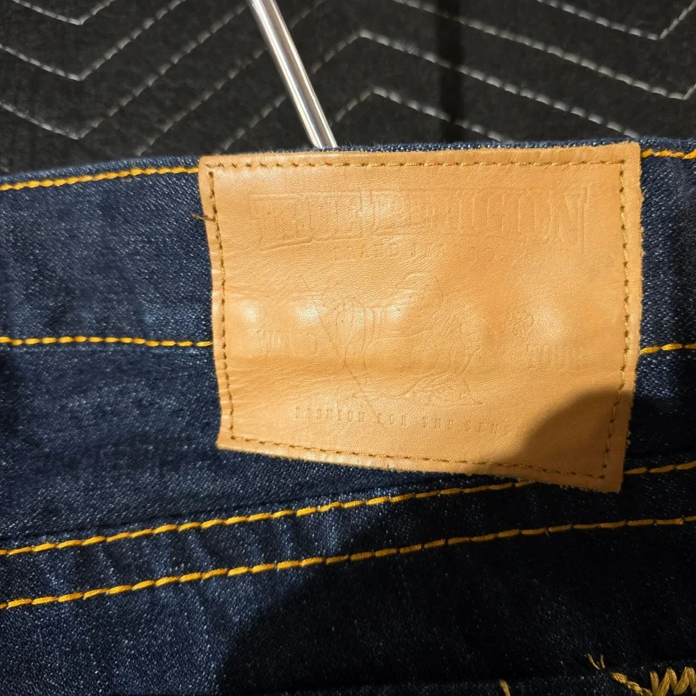True Religion Bobby Super T Stitch‎ Dark Wash Denim Jeans Mens Size 32 Made USA